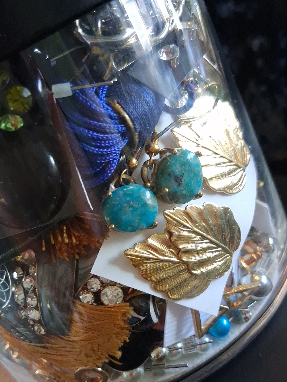 3 Lbs Jar Of Earrings -  Vintage To Modern Women Jewelry
